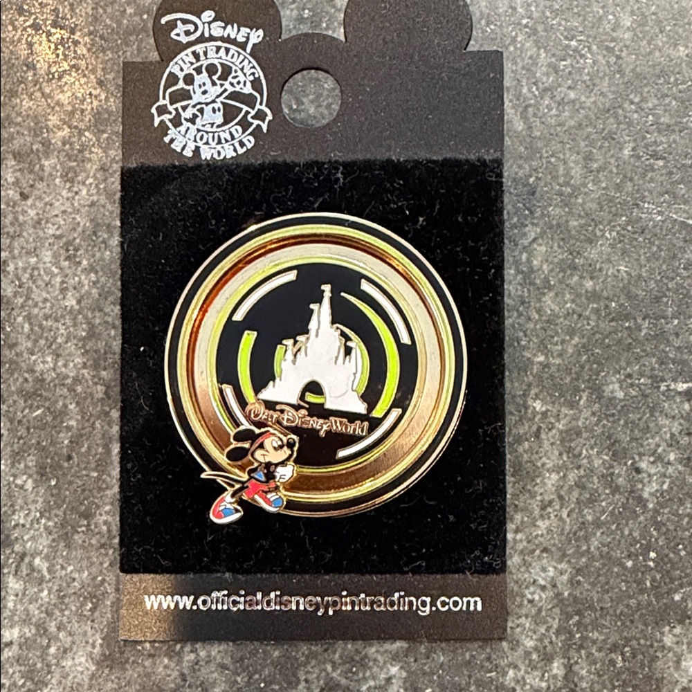 Disney Mickey Mouse and Castle Gold Pin, 2005.